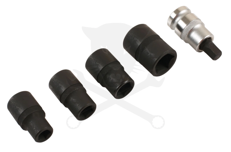 Dugókulcs készlet 1/2" 5 db-os 10-19 mm 10 x55 mm Pentagon 5-lapú - Laser