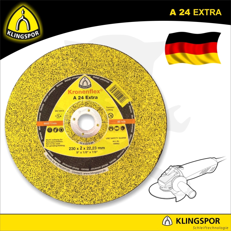 Vágókorong 230x2.0 mm A24 Extra - acél - KLN