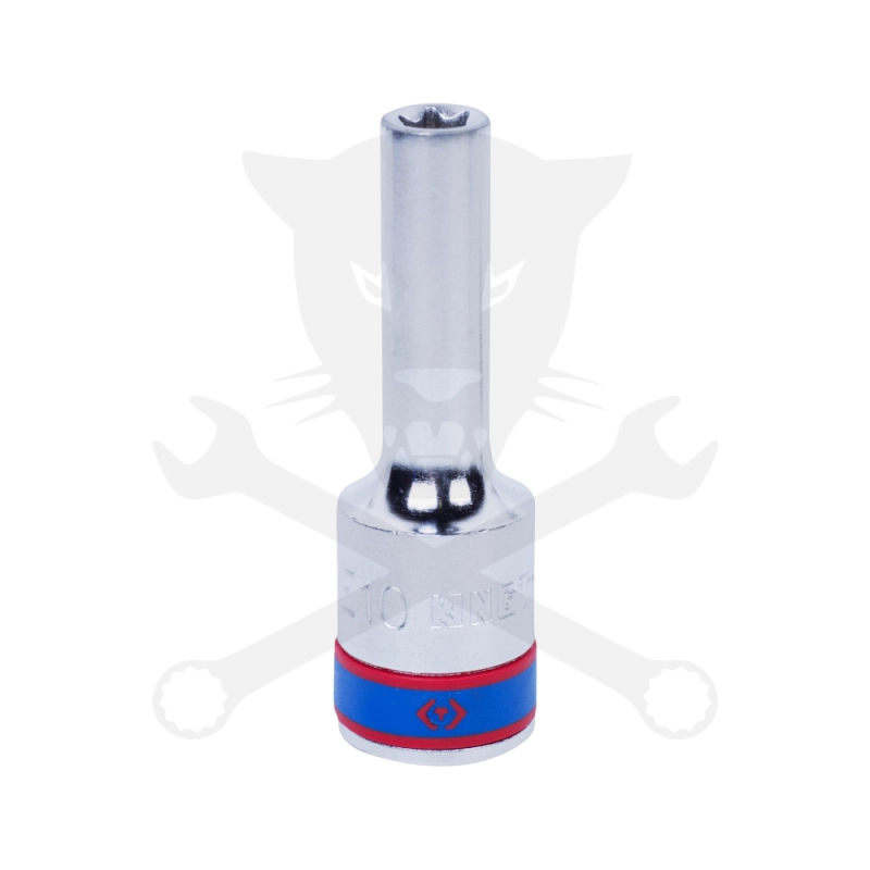 Dugókulcs - crowafej 1/2" belső torx hosszított E10 KingTony