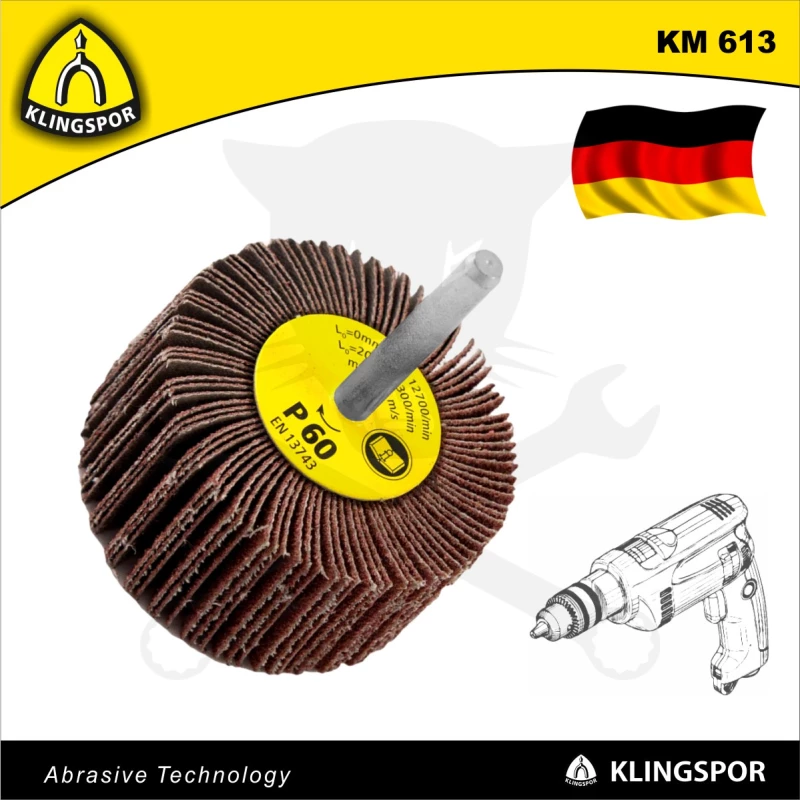 Lamellás csiszoló (szaturnusz) csapos 50x30 / 6 mm P60 - Klingspor