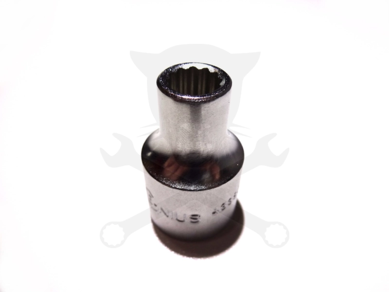 Dugókulcs - crowafej 1/2" 12 szög normál 09 mm Genius