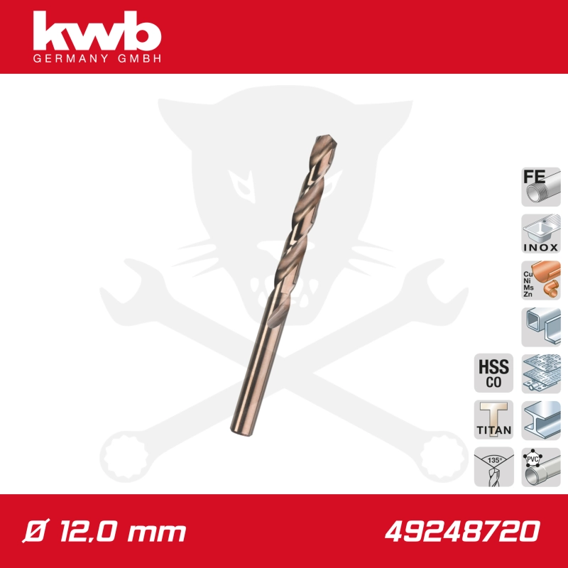 Csigafúró 12,0 mm HSS-G Co5 DIN 338 Twist, profi - KWB