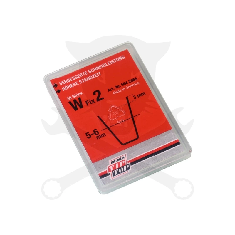 Gumi profilvágóhoz vágókés - szögletes profil - W Fix2. 5-6 mm - 20 db