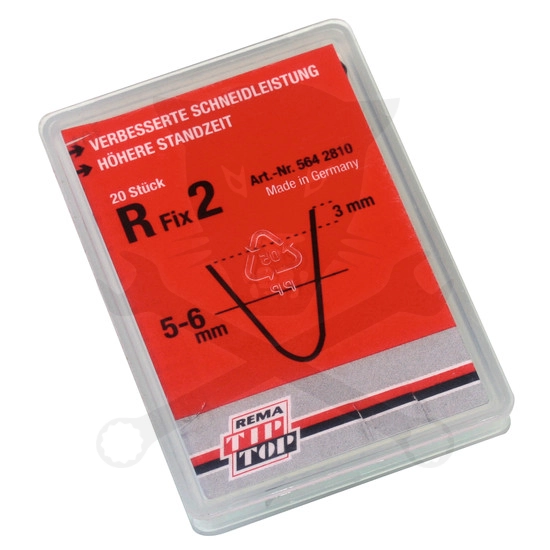 Gumi profilvágóhoz vágókés - kerekített profil - R Fix2. 5-6 mm -20 db