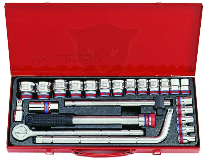 Dugókulcs készlet 1/2" 12 sz. COLOS 24 db-os KingTony