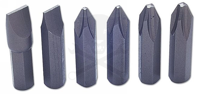 Bit készlet üthető rövid 6 db-os készlet Lapos:8-10 mm + 2x2 db:Ph2+Ph3