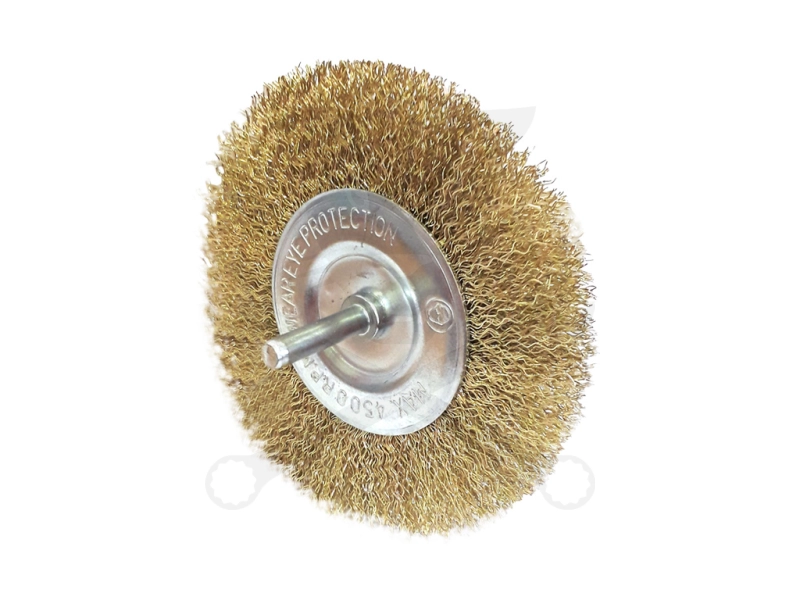 Drótkorong csapos körkefe 100 mm-es acél szálak réz bevonat 100x6mm