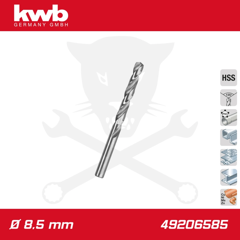 Csigafúró  8,5 mm HSS-G DIN 338 Silver Star, profi - KWB