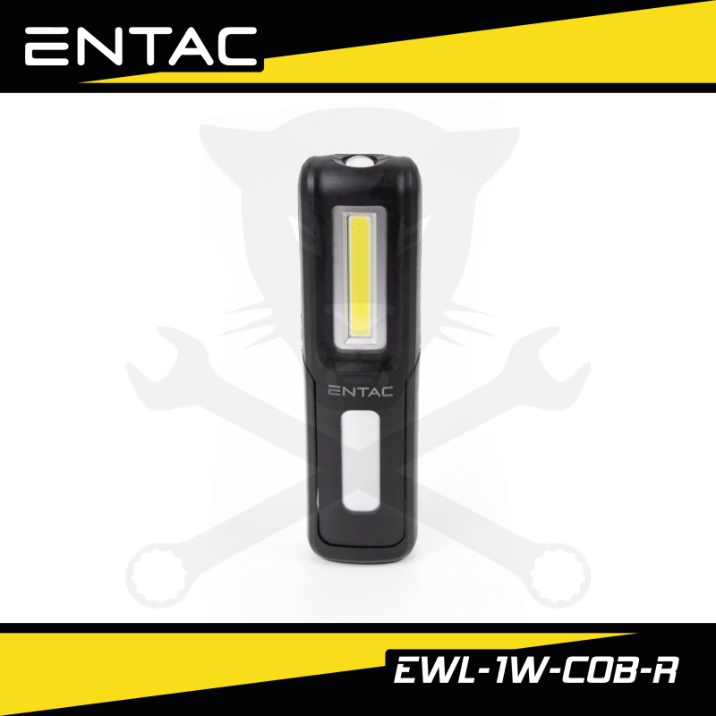 Szerelőlámpa (zseb) LED 3W XPE + 1W COB mágneses,USB, akkus - Entac (EWL-1W-COB)