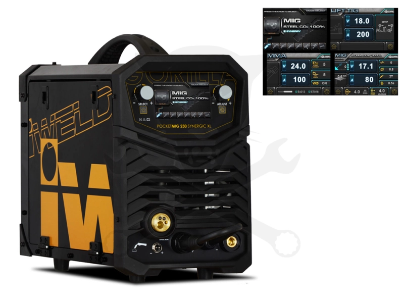 Hegesztő inverter Gorilla PocketMIG 230 Synergic XL