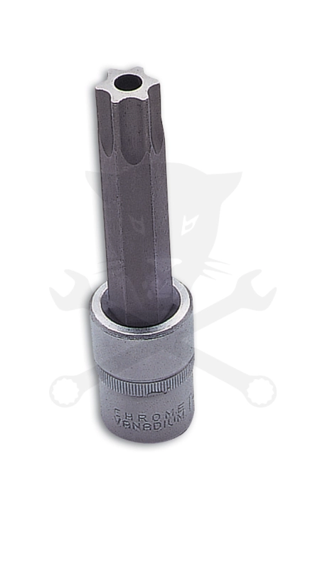 Rátűzőkulcs - crowa+bit 1/2" Torx furatos T80
