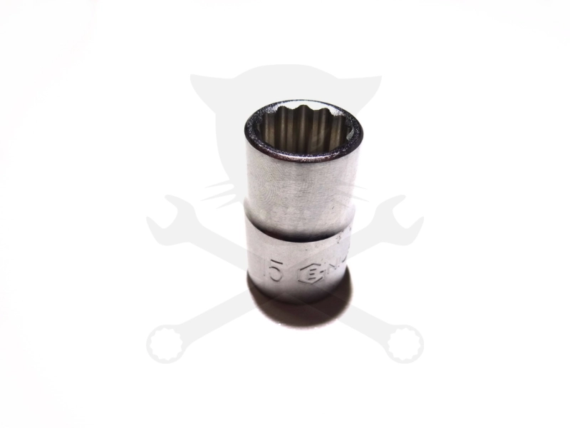 Dugókulcs - crowafej 1/2" 12 szög normál 15 mm Genius