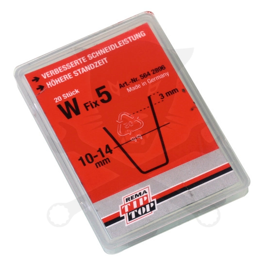 Gumi profilvágóhoz vágókés - szögletes profil - W Fix5. 10-14 mm -20 db