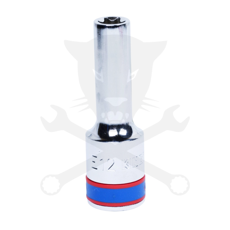 Dugókulcs - crowafej 1/2" belső torx hosszított E12 KingTony