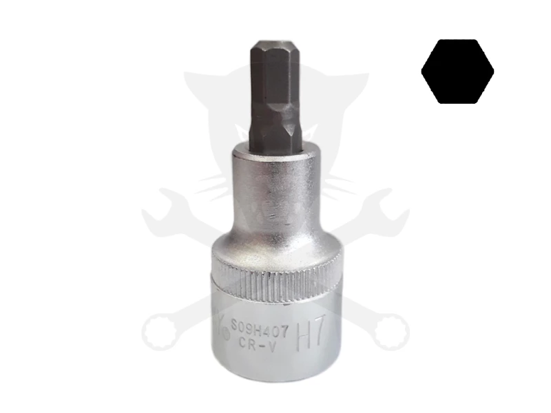 Rátűzőkulcs - crowa+bit 1/2" imbusz  7 mm