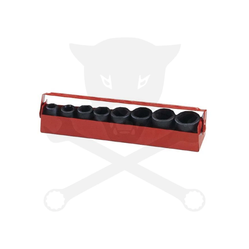 Légkulcsfej készlet 3/8"  8 db  8-19 mm metrikus rövid 6 l. Genius