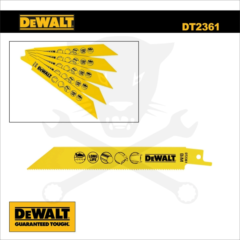 Fűrészlap kardfűrészhez, fémre 152 mm 1.8 T - 5db - DeWalt