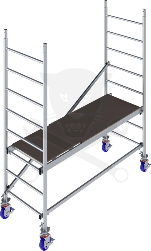 Alumínium gurulóállvány Krause Monto ProTec 2,9 méter x 2 m x 0,7 m