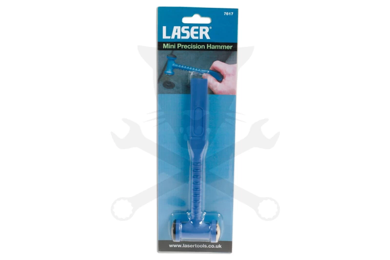 Kalapács precíziós MINI 90x17 mm gumi és acél fej - Laser