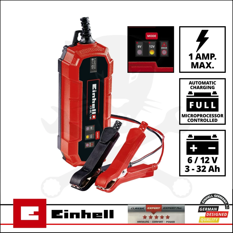 Akkumulátor töltő  6/12V - 1A - Einhell (CE-BC 1 M)