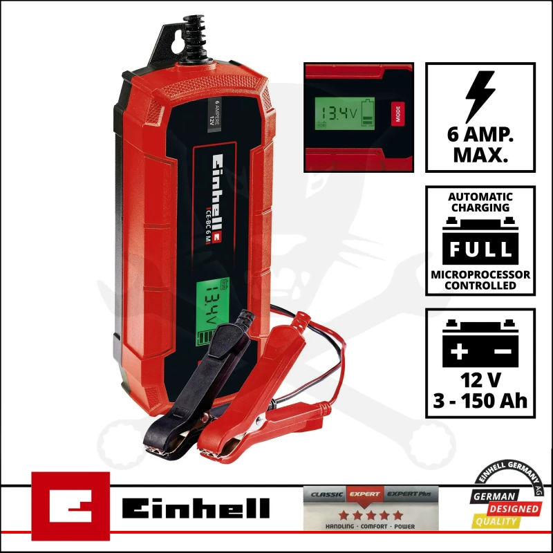 Akkumulátor töltő 12V -  6A - Einhell (CE-BC 6 M)