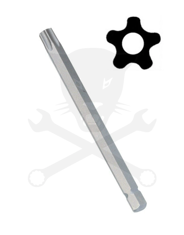 Bit ötágú torx T-45 88 mm lyukas Genius