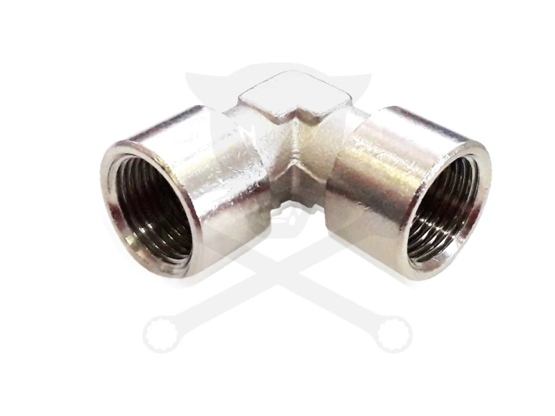 Levegős csatlakozó, acél 90° könyök BB 3/8" (201M-3/8)