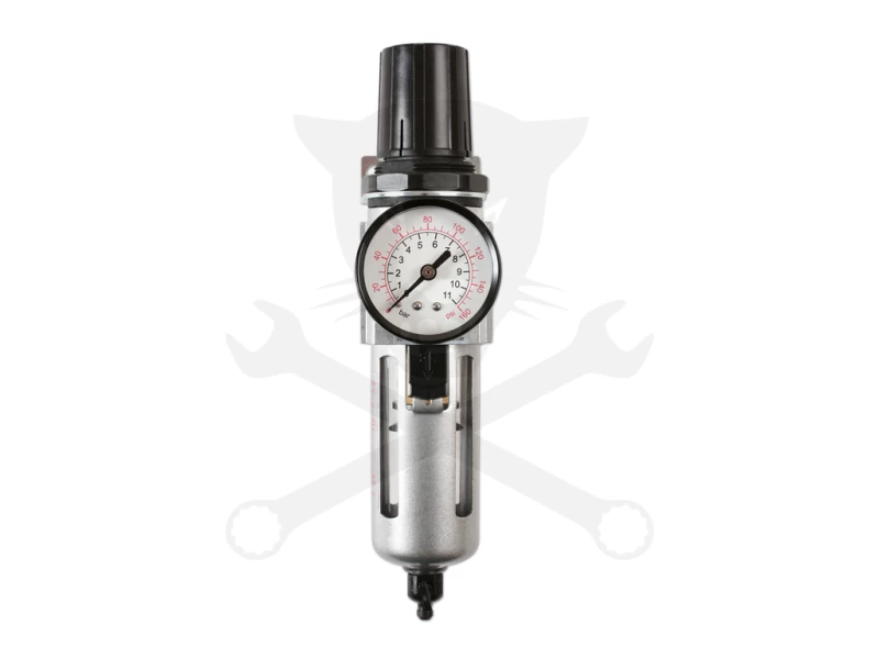 Levegőelőkészítő egység szűrő+szabályzó+óra - 1/2" BSP- 15 Bar