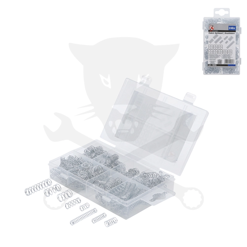 Rugó készlet 246 db-os - nyomó rugók - BGS