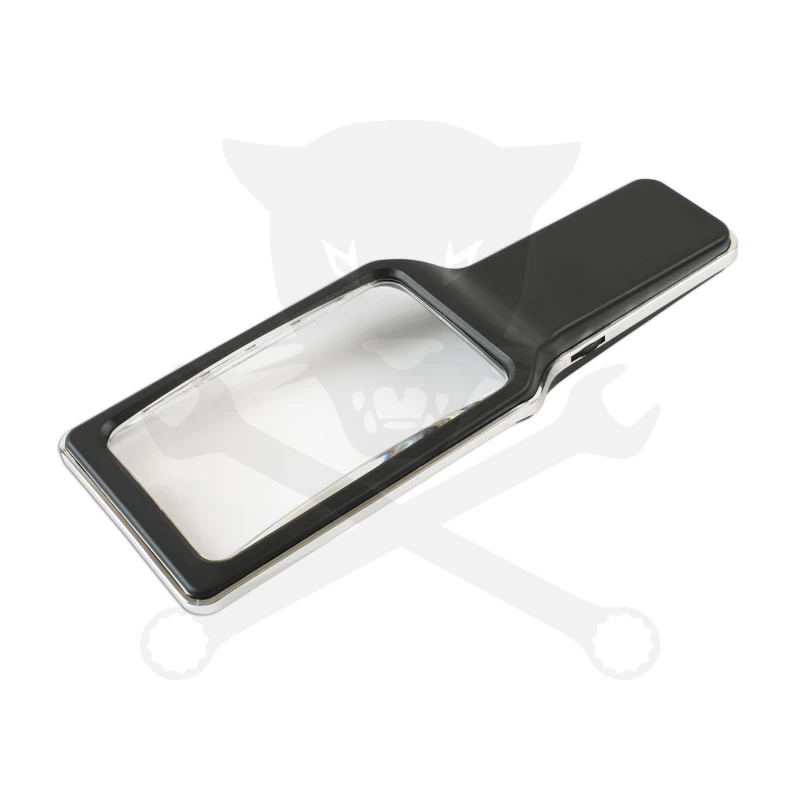 Nagyító  3x - szabályozható 10db fényes LED, tükröződésmentes, elemes