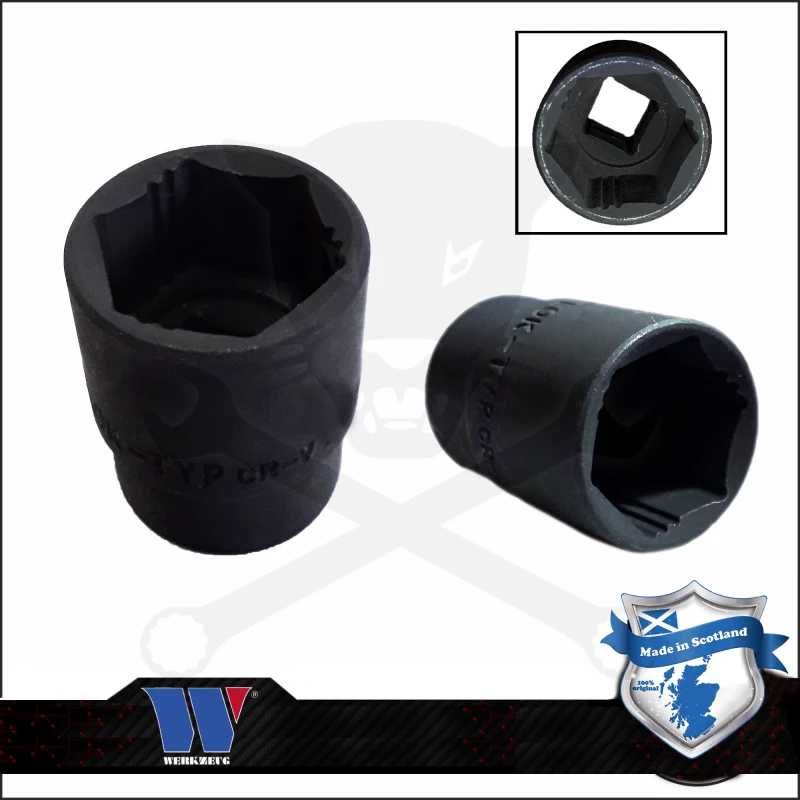 Lok-Typ Légkulcsfej - gépifej 1/2" 30 mm 6 lap alacsony - Welzh