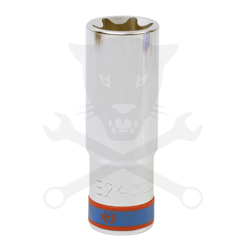 Dugókulcs - crowafej 1/2" belső torx hosszított E24 KingTony