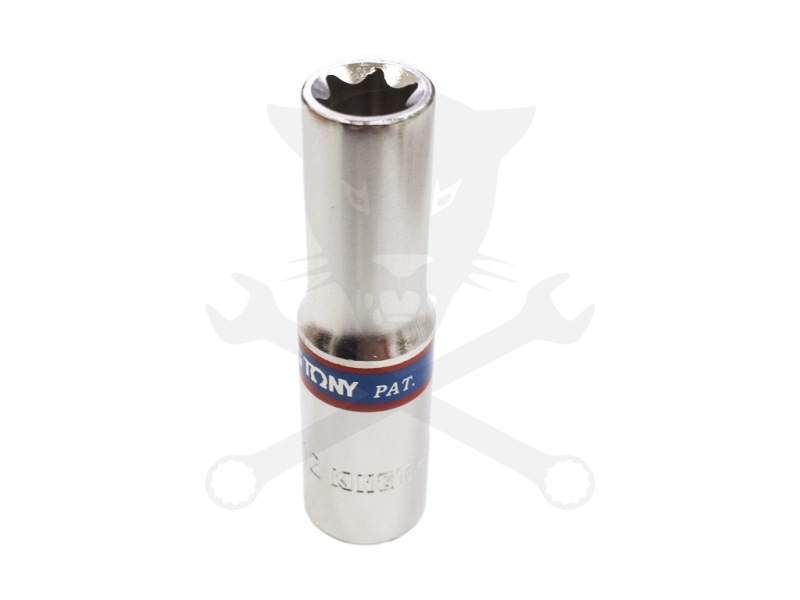 Dugókulcs - crowafej 3/8" belső torx hosszított E12 KingTony