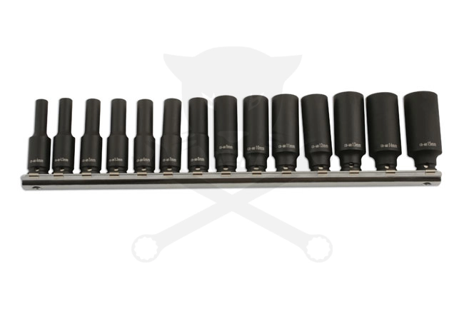 Légkulcsfej 1/4" 6 l.h. 14 db-os készlet 4 - 15 mm - Laser Tools