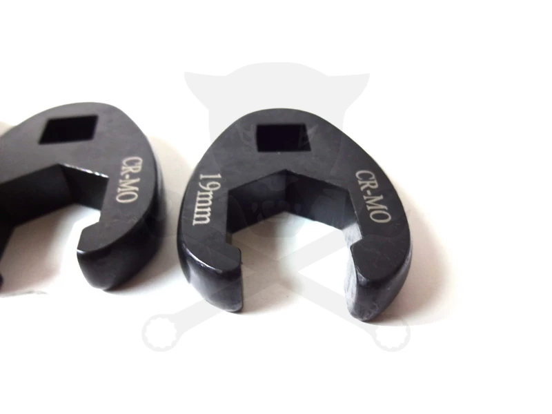 Villáskulcs adapter készlet nyitott 3/8" 10 db-os 10-19 mm "Crowfoot"