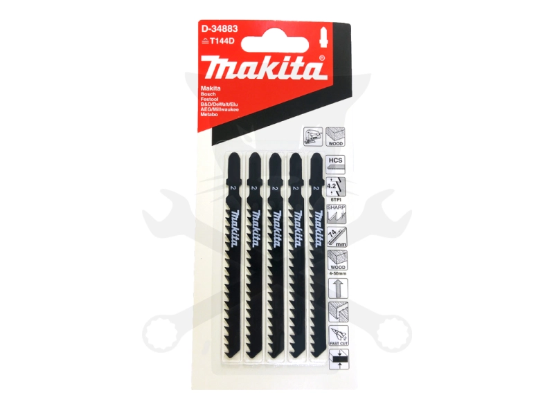 Fűrészlap dekopírfűrészhez, fára 100 mm Z6 B16 - 5db - Makita
