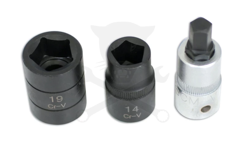 Fékjavító dugókulcs készlet 5 ötszögű 1/2" - HGV - 3 db-os Laser