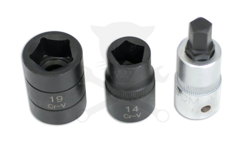 Fékjavító dugókulcs készlet 5 ötszögű 1/2" - HGV - 3 db-os Laser