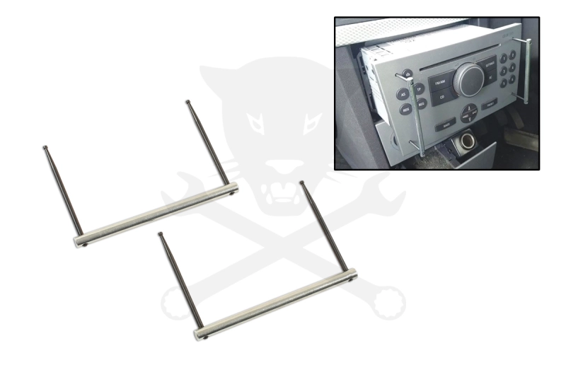 Rádiókiszerelő készlet Opel/Vauxhall 2 Din-es rádiókhoz 2 részes