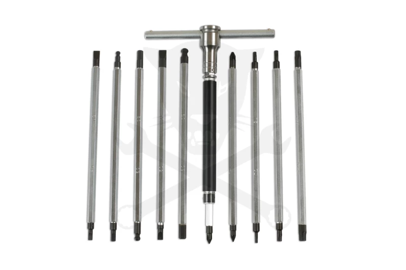 T-alakú csavarhúzó 12 db-os készlet, Torx, Imbusz, PH, PZ -AT18 -