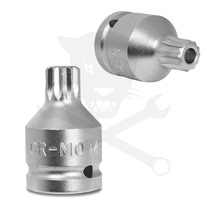 Rátűzőkulcs - crowa+bit 3/4" XZN - Spline M18 mm furatos