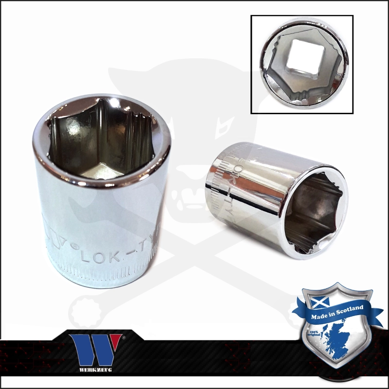Lok-Typ Dugókulcs - crowafej 3/8" 19 mm 6 lap alacsony - Welzh