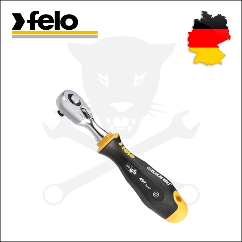 Racsnis hajtószár 1/4" 72 fogas ipari - Felo Ergonic