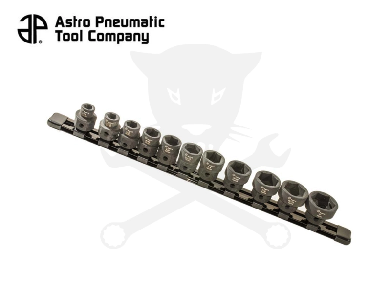 Légkulcsfej készlet 1/2" 11 db 3/8"-1" COLOS rövid "Nano" - Astro -