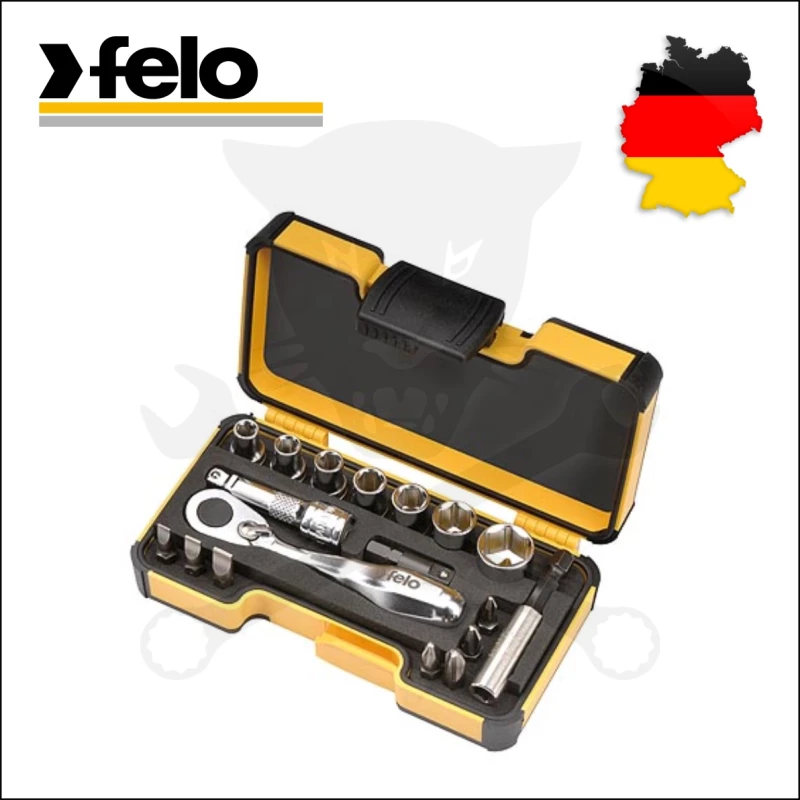Dugókulcs és bithegy készlet 1/4" 18 részes XS - Felo