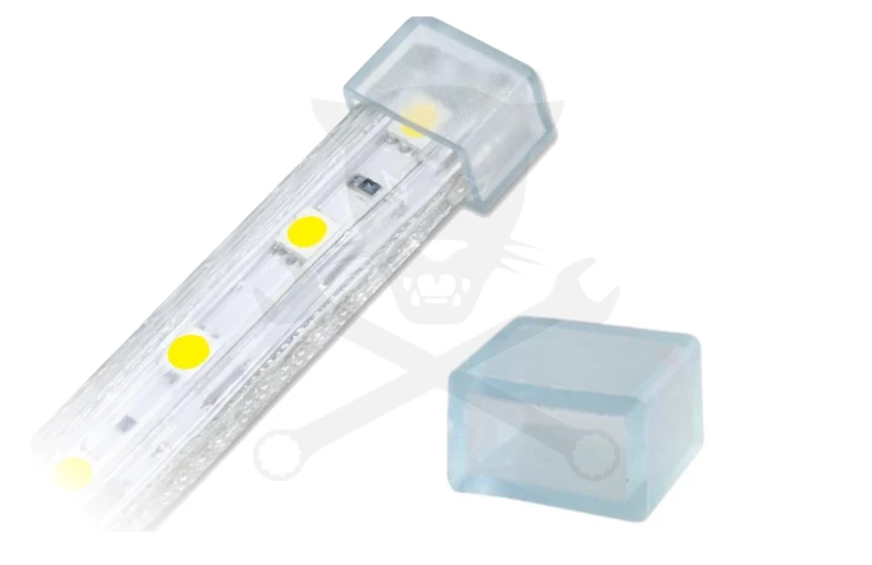 Végzáró sapka, szilikon 5050 vízálló RGB szalaghoz, első IP65 ELMARK