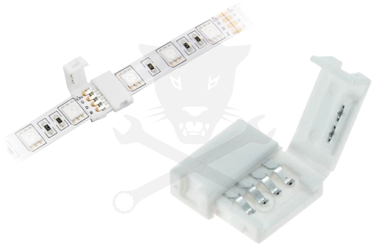 Toldóelem, nyégypólusú, pattintós - RGB LED szalaghoz ELMARK