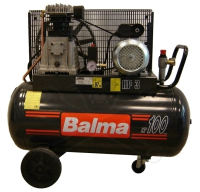 Kompresszor, dugattyús 100L 2,2 KW 10 bar 400V BALMA (NS19S/100CT3)