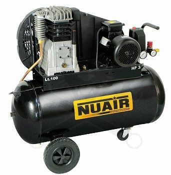 Kompresszor, dugattyús 100L 2,2 KW 10 bar 400V NUAIR (B3800B/100CT3)