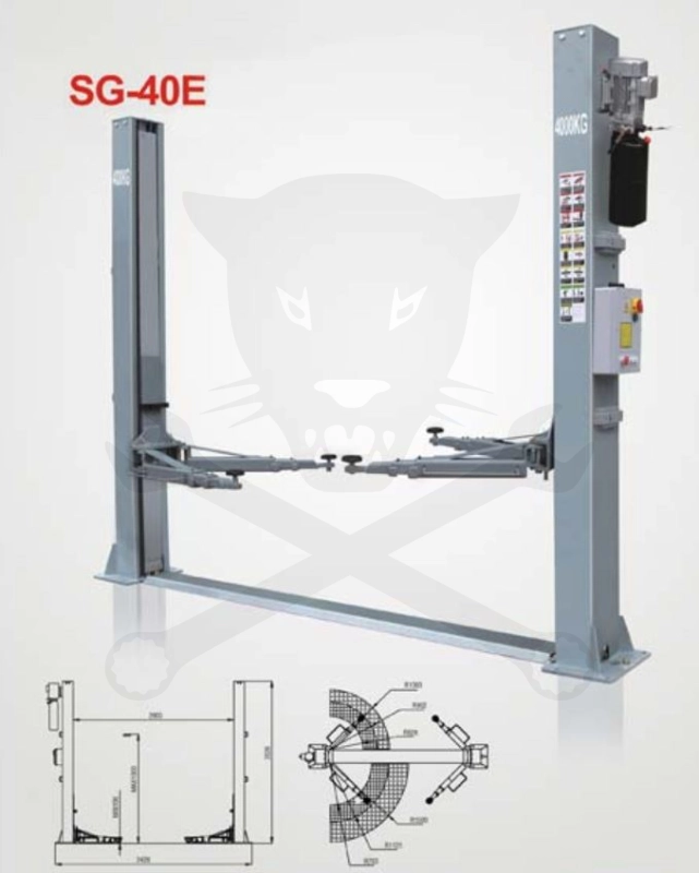 Emelő gépkocsi csápos 4 tonnás + tartozék csápmagasító adapter készlet